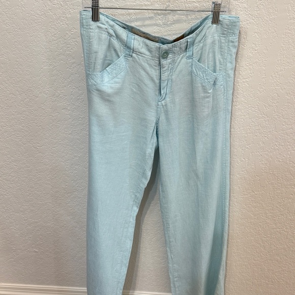 Pilcro and the Letterpress Pants - NWOT. Pilcro and the Letterpress Linen-blend Light Blue Pants, Size 8 Tall